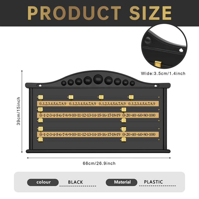 Billiards Scoreboard Snooker Score Recorder Billiard Club Game Recording Board Calculation Number Billiards Accessories