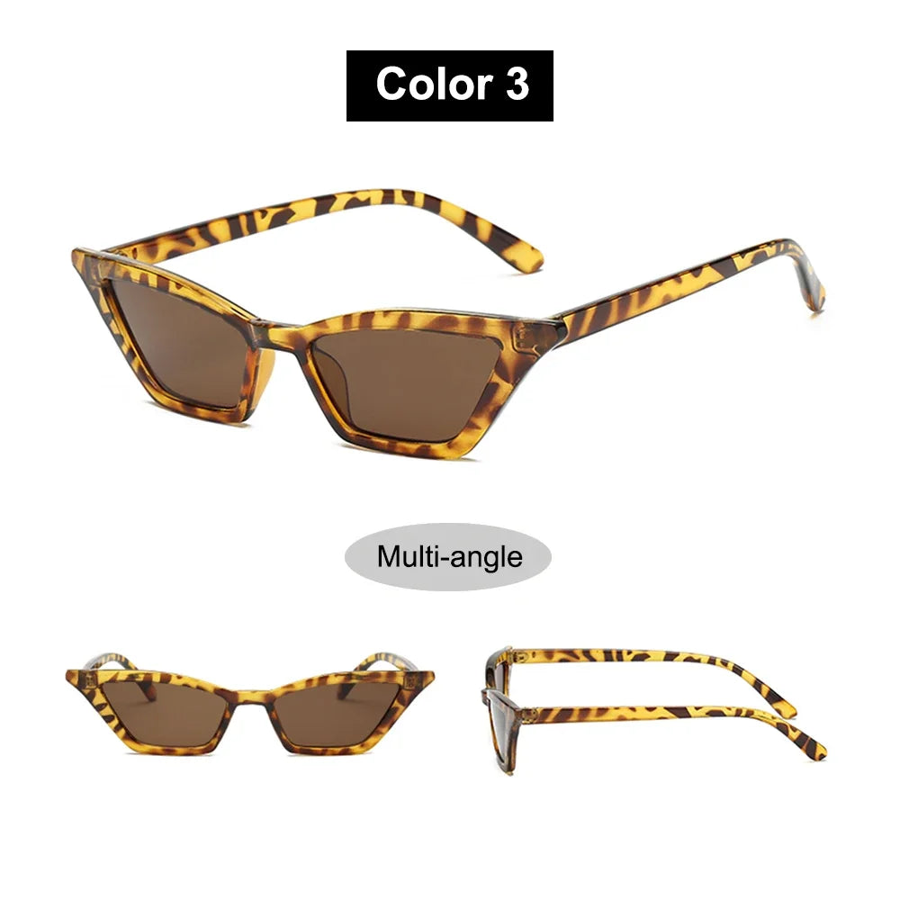 2023 Sexy Cat Eye Sunglasses Women Mirror Black Small Triangle Sun Glasses Female Lens Shades Eyewear Outdoor Driving Sunglasse