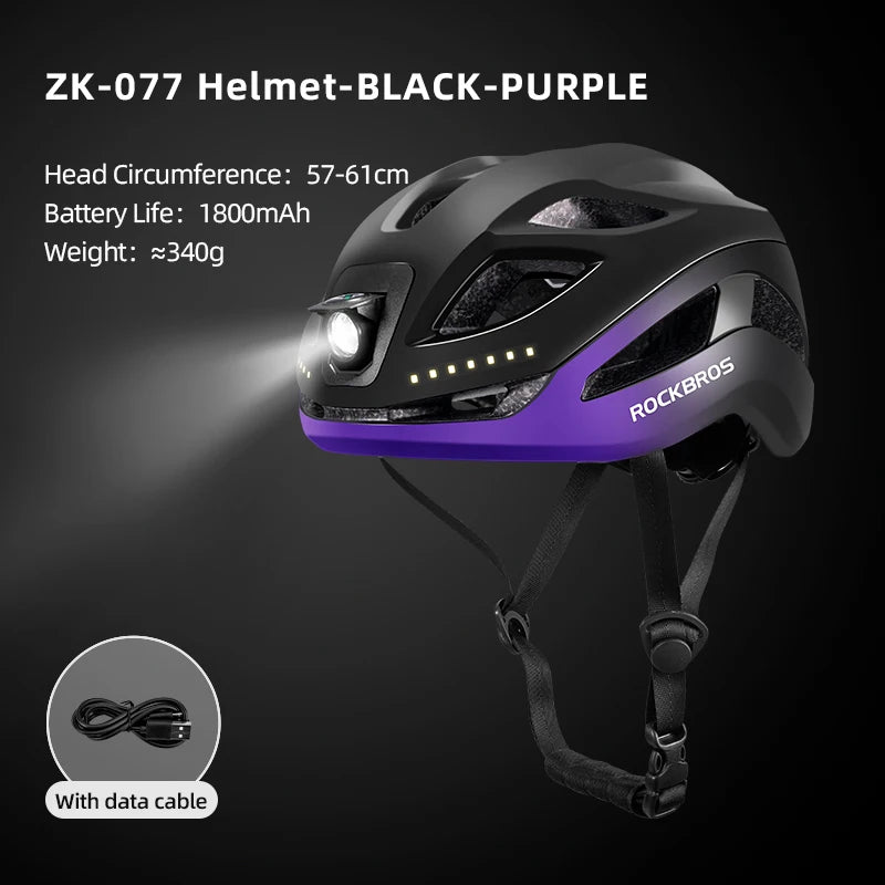 ROCKBROS Light Cycling Helmet Bike Ultralight Helmet Electric Bicycle Helmet Mountain Road Bicycle MTB Helmet Bike Helmet Light