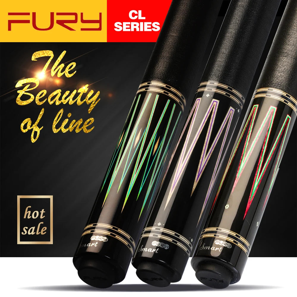 FURY Biiliard CL 1-3 Pool Cue Stick Kit 13mm Tiger Tip Professional Maple HTO Shaft With Case 3 Colors Maple Billar China 2019