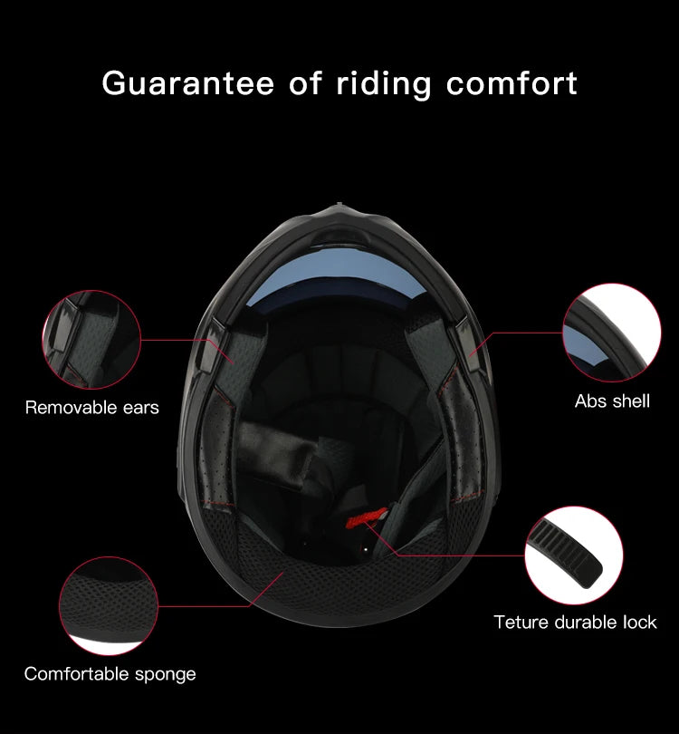 2 Gifts Unisex Racing Motorcycle Helmets Modular Dual Lens Motocross Helmet Full Face Safe Helmet Flip Up Cascos Para Moto Kask