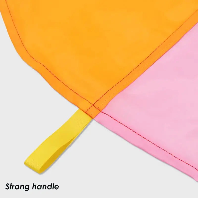 2/6m Diameter Kids Outdoor Teamwork Game Prop Rainbow Parachute Toys Jump Bag Bounce Play Mat School Activity Puzzle Game
