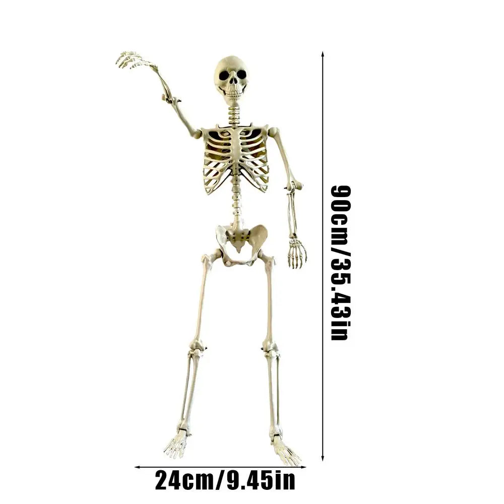 Halloween Skeleton 90cm Halloween Human Shape Posable Human Shape Bones Halloween Herror Decorations Haunted House Horror Props