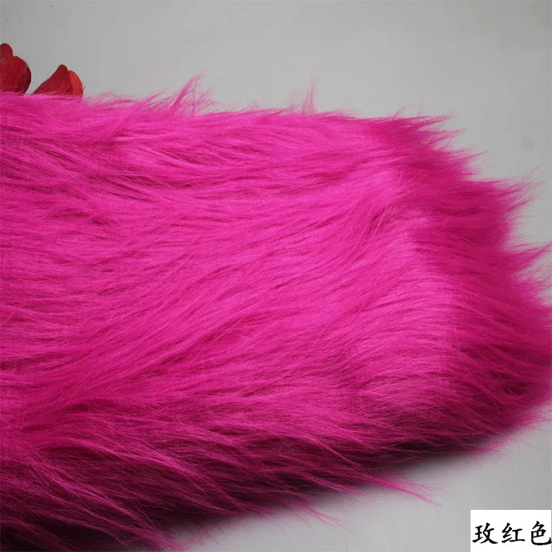 4 Kinds of Purple 12cm Long Pile Fur Faux Fur Fabric Soft Plush Faux Fur Fabric Sewing DIY Toy Home Background Decoration Cloth