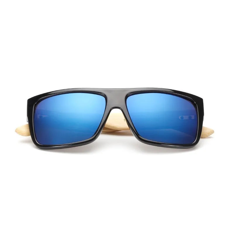 Original Wooden Bamboo Sunglasses Men Women Mirrored UV400 Sun Glasses Real Wood Shades Gold Blue Goggles Sunglases Male