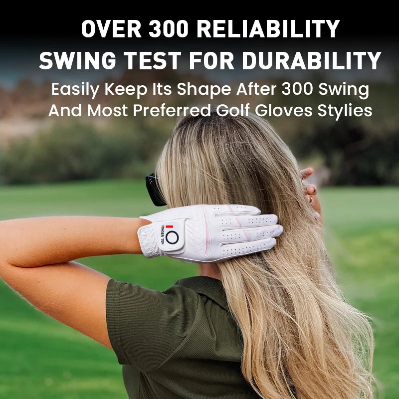 Womens Ladies Golf Rain Gloves Pair Both Hand Left Right Hand, Wet Hot Cool Grip