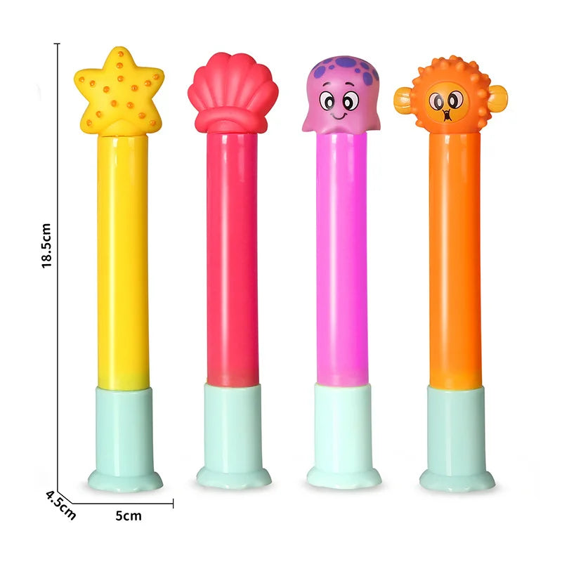 NEW Summer Children Swimming Octopus Pool Diving Toys Water Sports Water Play Toys Diving Stick Gem Underwater Grabbing Toys