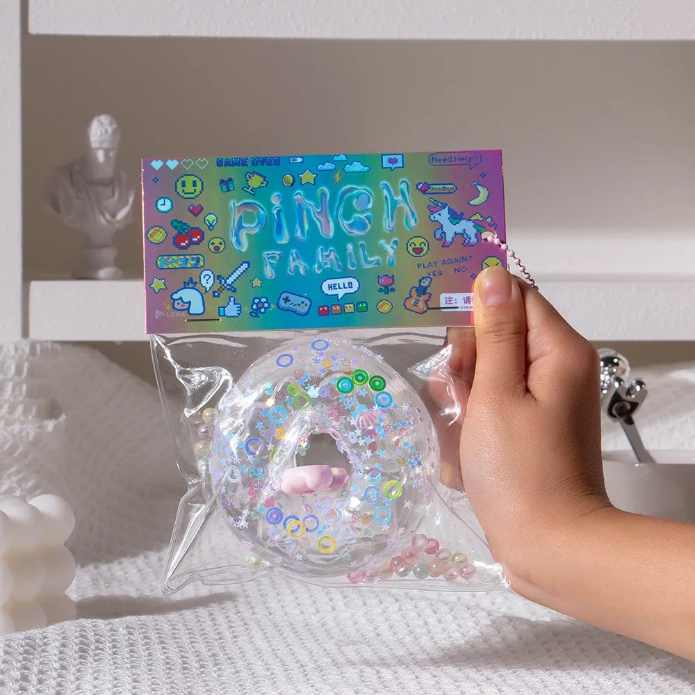 Creativity Giant Squeeze Donut Toys Squeeze Toy Sticky Pinching and Decompressing Toy Abreact Soft Decompressing Pinching Donut