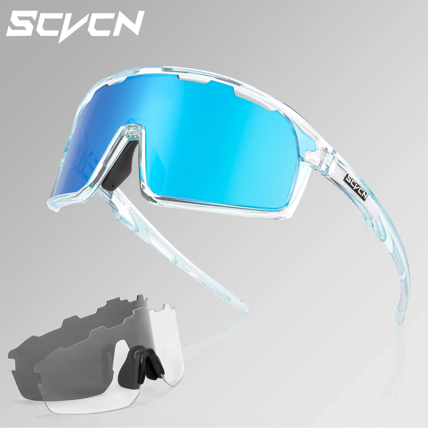 Scvcn-Cycling Sunglasses for Men and Women, UV400 Glasses, MTB Sunglasses, Sports Eyewear, Woman Goggles, Bicycle Eyewear, 2024
