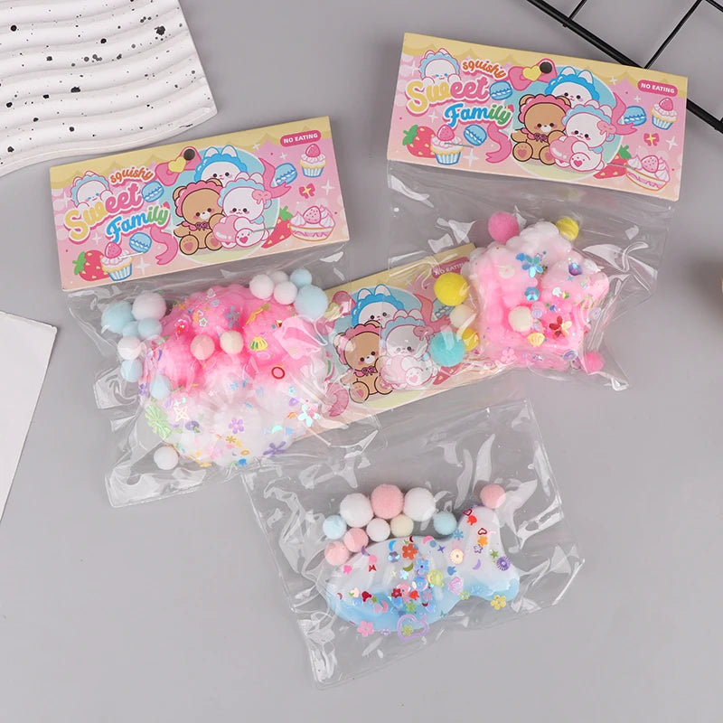 1PC Cute Squishy Toy Kawaii Plush Cake Waffles Donuts Food Slow Rebound Pinch Decompression Toy Stress Release Vent Gift