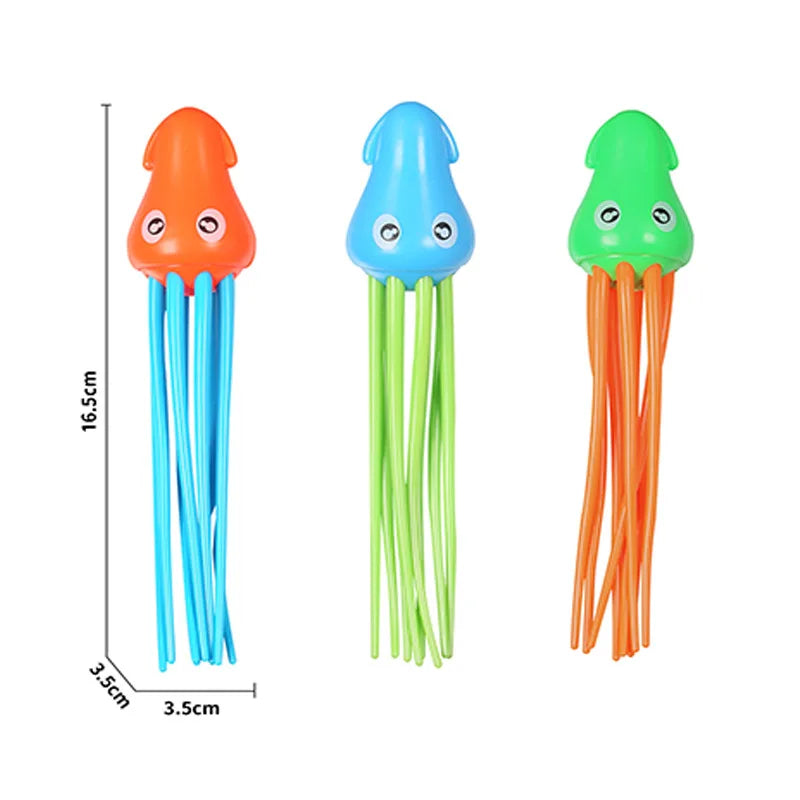 NEW Summer Children Swimming Octopus Pool Diving Toys Water Sports Water Play Toys Diving Stick Gem Underwater Grabbing Toys