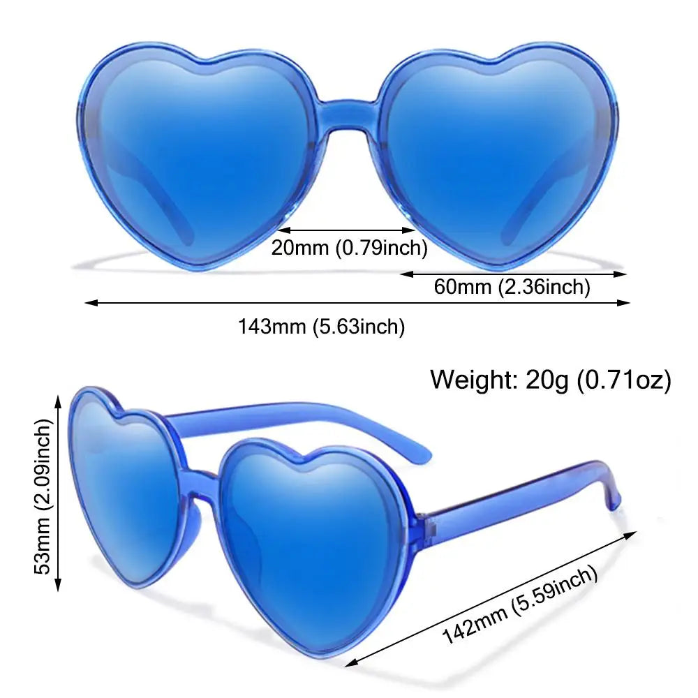 Summer Heart Sunglasses Trendy Heart Shaped Sun Glasses for Women Party Halloween Cosplay Glasses UV400 Protection Eyewear