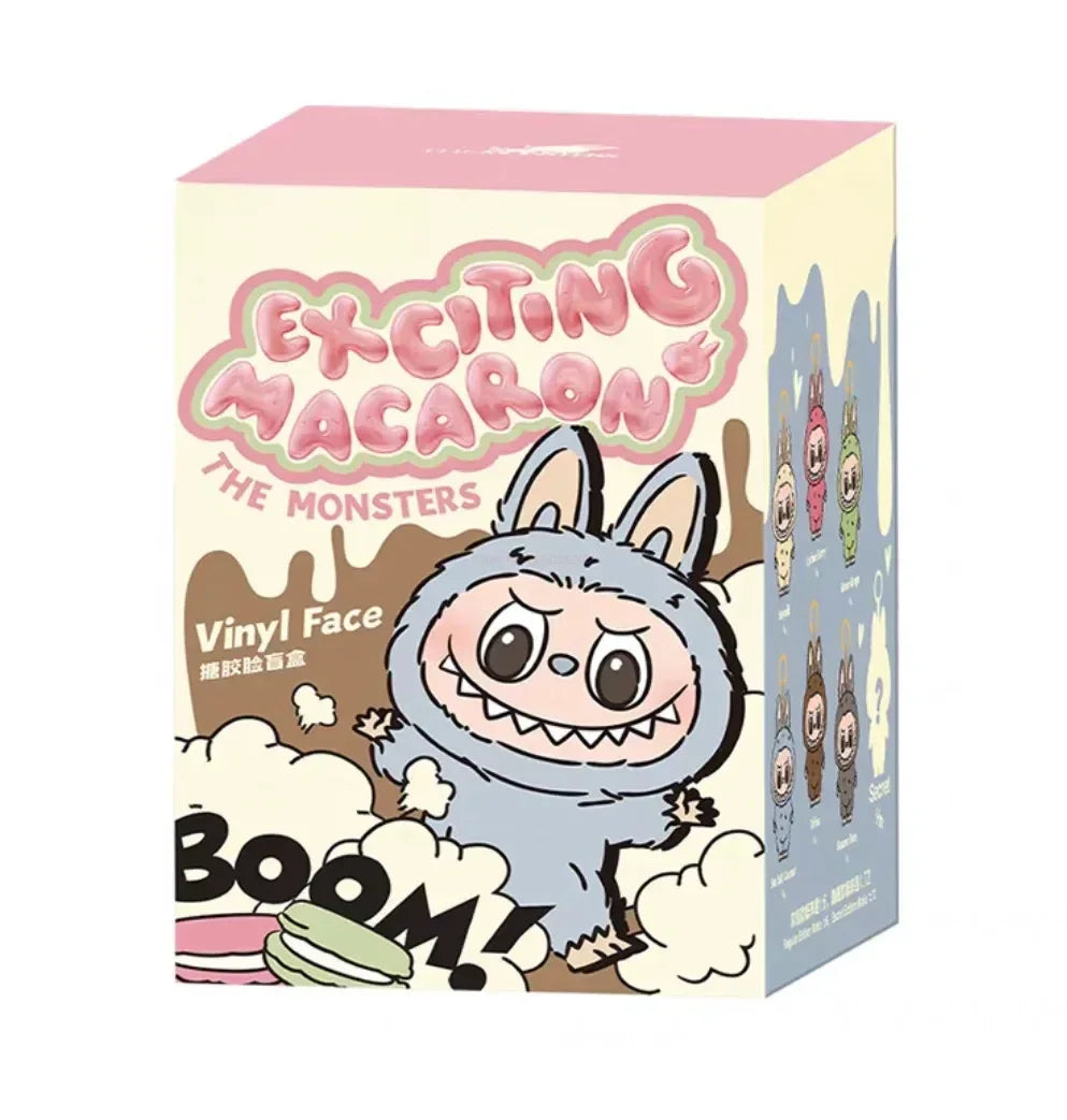 Labubu the Monsters Blind Box Cardiac Macarone Mysterious Surprise Box Guess Bag Figure Model Bag Keychain Gifts Toys