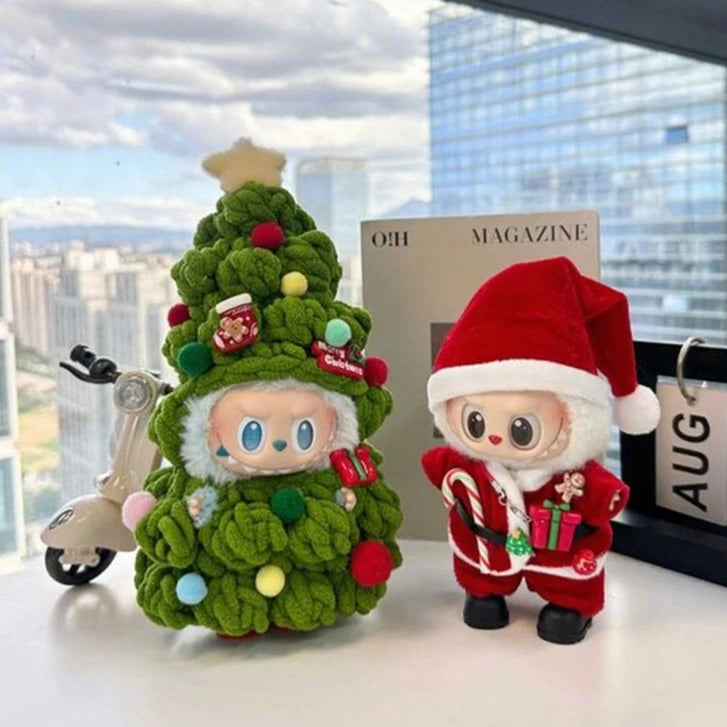 For Labubu Clothing Christmas Set Baby Clothes DIY Christmas Tree for Labubu Outfit