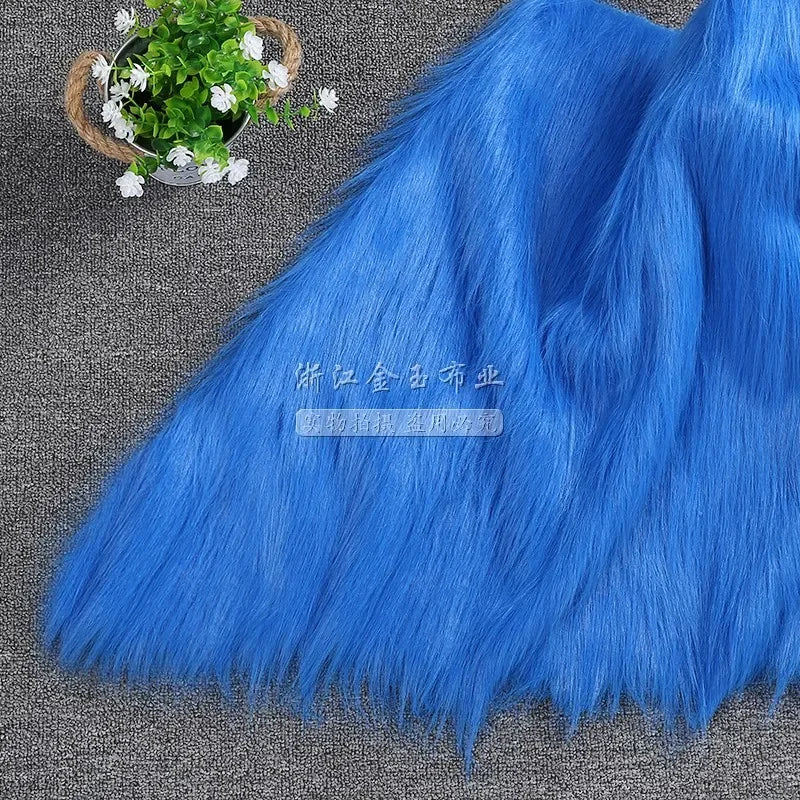 White Long Fur Long Hair Plush Fabric Fur by the Meter for Clothes Upholstery Toys Coats Doll Sewing Soft Green Faux Fur Cloth