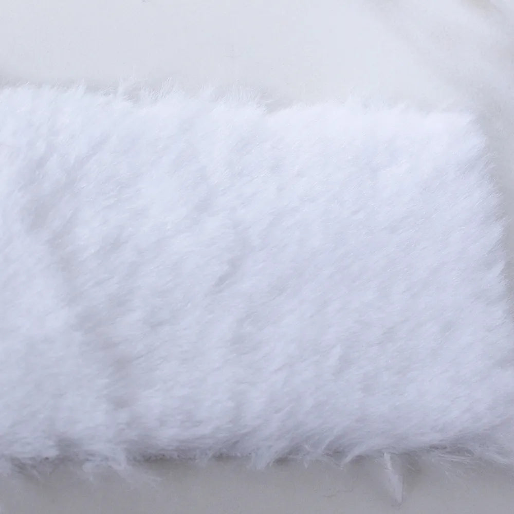 7MM Plush Fabric Fabric Pure Color Solf Atrtificial Rabbit Fur Doll Clothing Pillow DIY Decoration Material