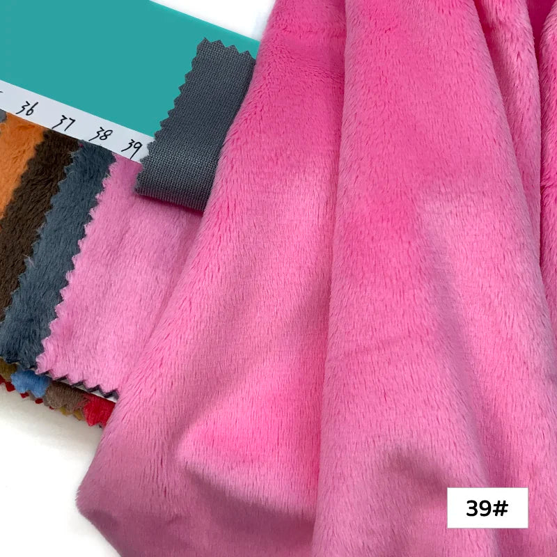 Plush Fabric 5mm Pile Length 100 Polyester 100 Colors Can Be Choose Hair Material for Popular Cotton Dolls DIY Handmade Fabric