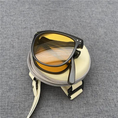 New Women's Fashion Folding Sunglasses Women's Brand Designer Glasses Oval Glasses Lady Retro Sunglasses UV400 Protect