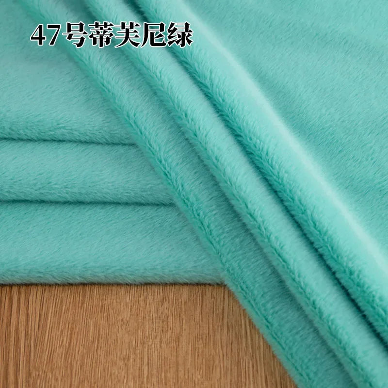 5mm Stretch European Mink Faux Fur Fabric High-Low Pattern for Clothing Scarves Hats Photo Props DIY Craft Decoration