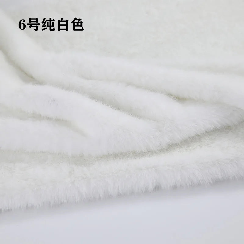 40Colours 2cm Imitation Mink Plush Fur Fabric Doll Manual DIY Counter Scarf Cuddle Doll Faux Fur Fabric 50*50