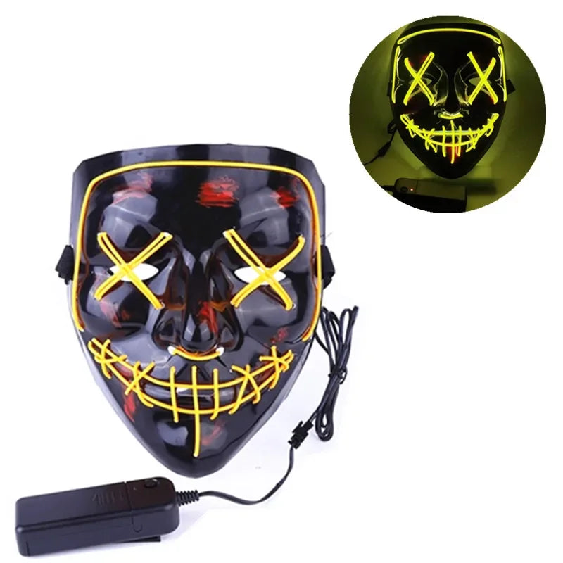 Halloween Mask LED Light Up Mask Scary Mask for Festival Cosplay Halloween Costume Masquerade Parties,Carnival,Gift