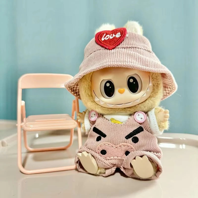 Mini Plush Doll'S Clothes Outfit Accessories for Korea Kpop Exo Labubu V1 V2 Idol Dolls Goose Dinosaur Macaron Clothing Gift