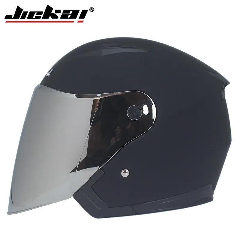 Genuine JieKai Motorcycle Helmet Unisex Scooter Motos Helmets Casco Capacete With Dual Lens