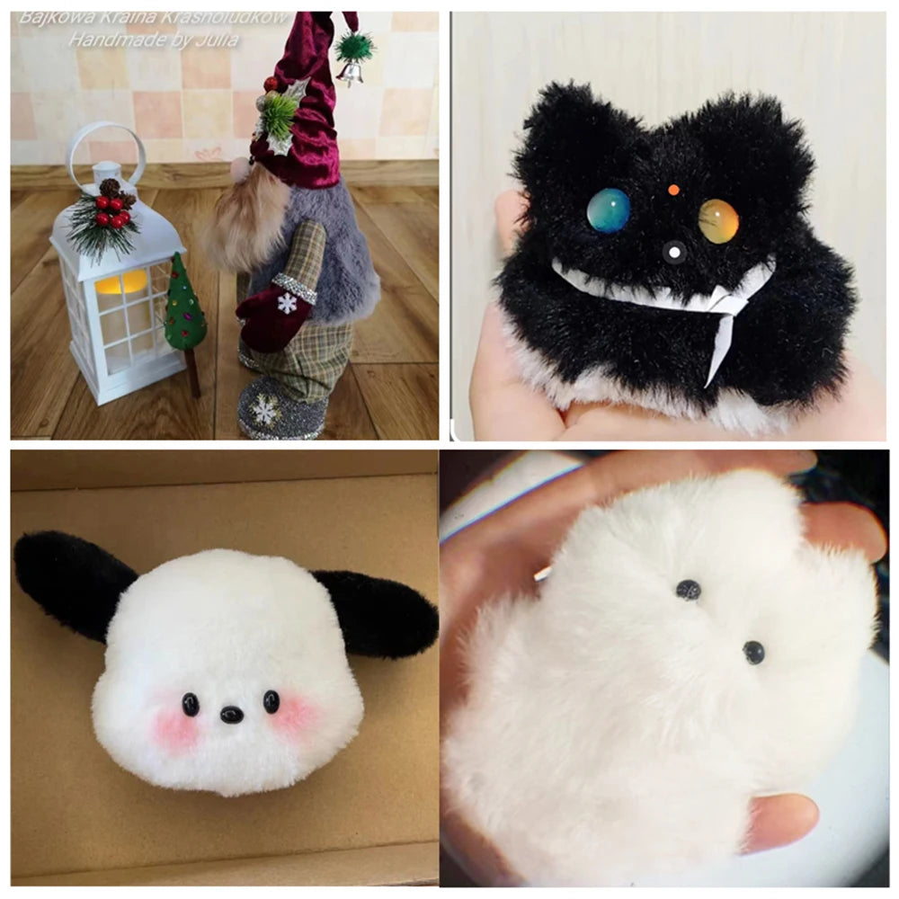 DIY 5MM Plush Fabric Encryption Thickening Fabric Solid Solf Atrtificial Fur Patchwork Bags Doll Clothing Decoration Material