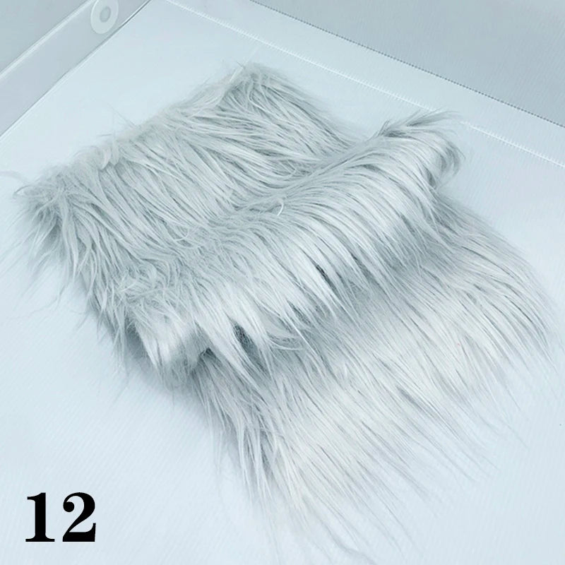 25x45cm Long Hair Faux Fur Fabric for DIY Dolls Hair Beard Craft Making Material Patchwork Garment Sewing Accessories