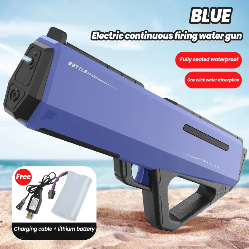 New Electric Water Gun Toy Fully Automatic Water Absorbing Powerful Spray Water Blaster Summer Outdoor Toys Children's Gift