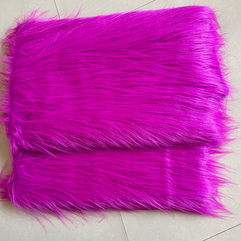 White Long Fur Long Hair Plush Fabric Fur by the Meter for Clothes Upholstery Toys Coats Doll Sewing Soft Green Faux Fur Cloth
