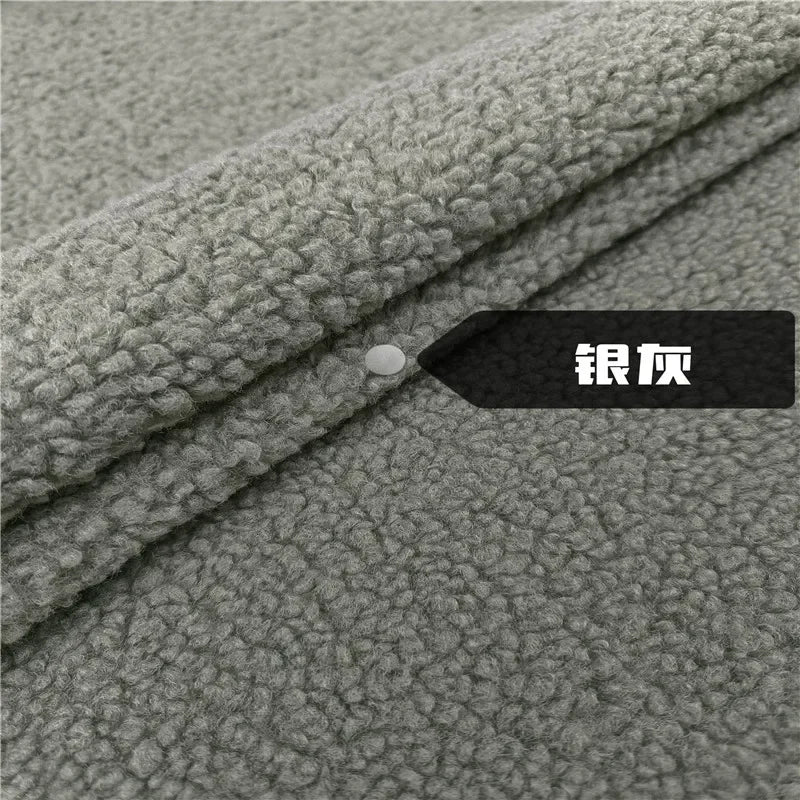 Stretch Fabric Fur Plain by the Meter for Children's Clothes Dolls Sewing Winter Coats White Teddy Hair Plush Cloth Smooth Drape
