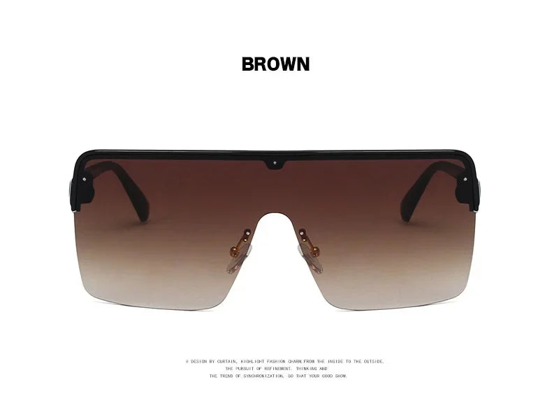 Hot Fashion Brand Designer Sunglasses Women Summer Rimless Square Shades Sun Glasses Eyewear Sunshines Luxury Sunglasses Woman