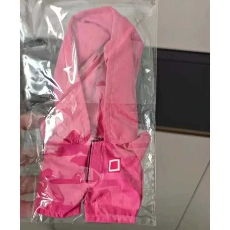 15 17cm for Labubu Doll Clothes Korean Kpop Jacket Squid Game Jumpsuit Clothing Cool Black Mask Heargear Dollhouse Accessories