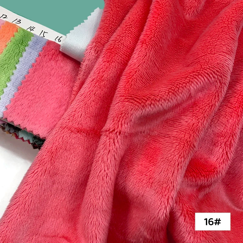 Plush Fabric 5mm Pile Length 100 Polyester 100 Colors Can Be Choose Hair Material for Popular Cotton Dolls DIY Handmade Fabric