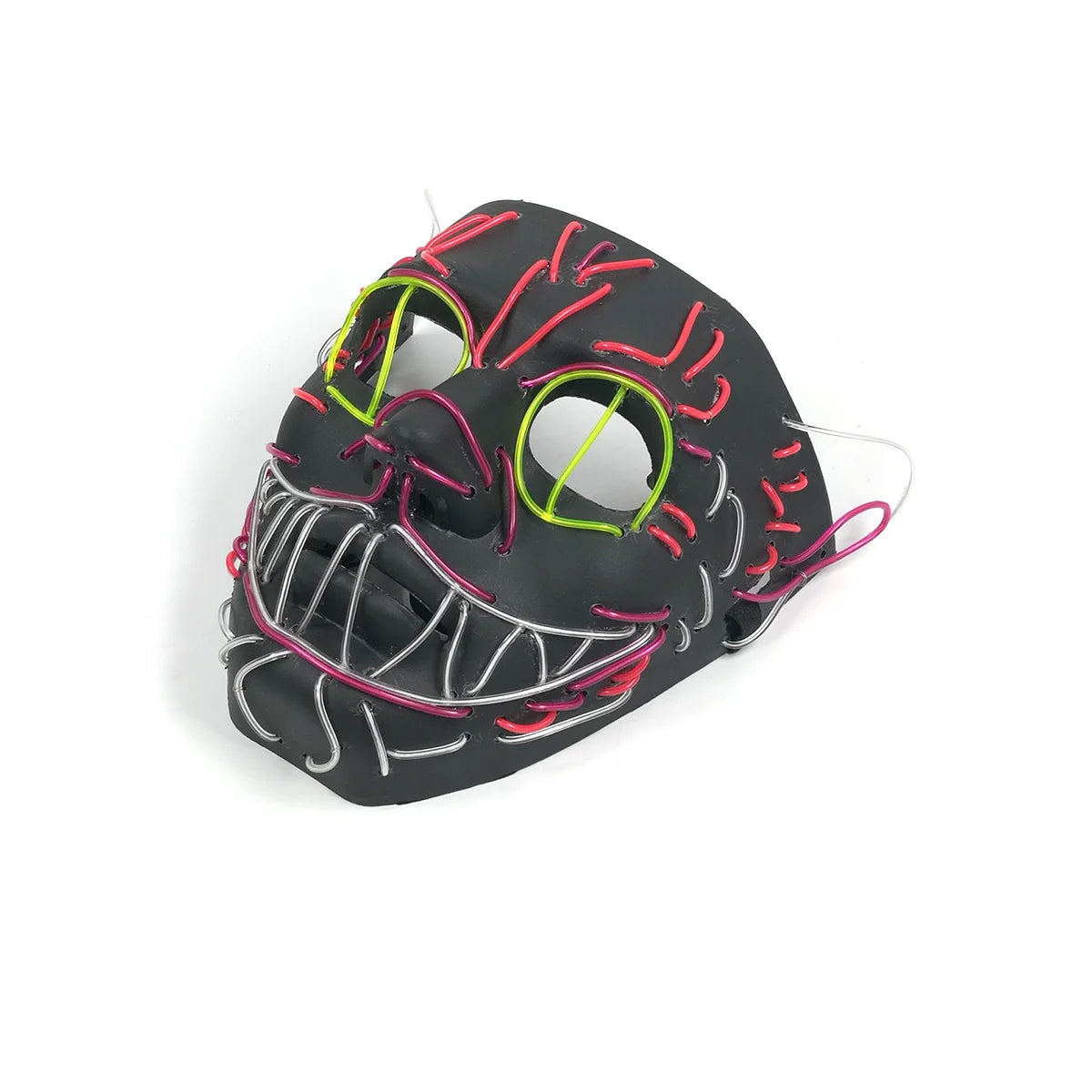 High Quality Cat King Full Face Headgear Mask Nightclub Disco Decorative Light Mask Halloween LED Glowing Mask