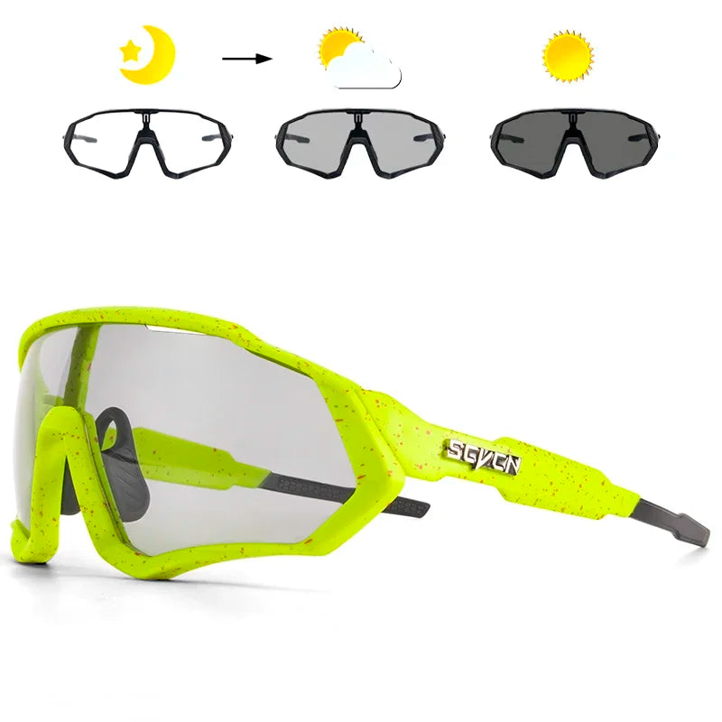 Photochromic Cycling Sunglasses Outdoor Sports Running Drving Glasses Road MTB Bicycle Goggles UV400 Safety Bike Eyewear