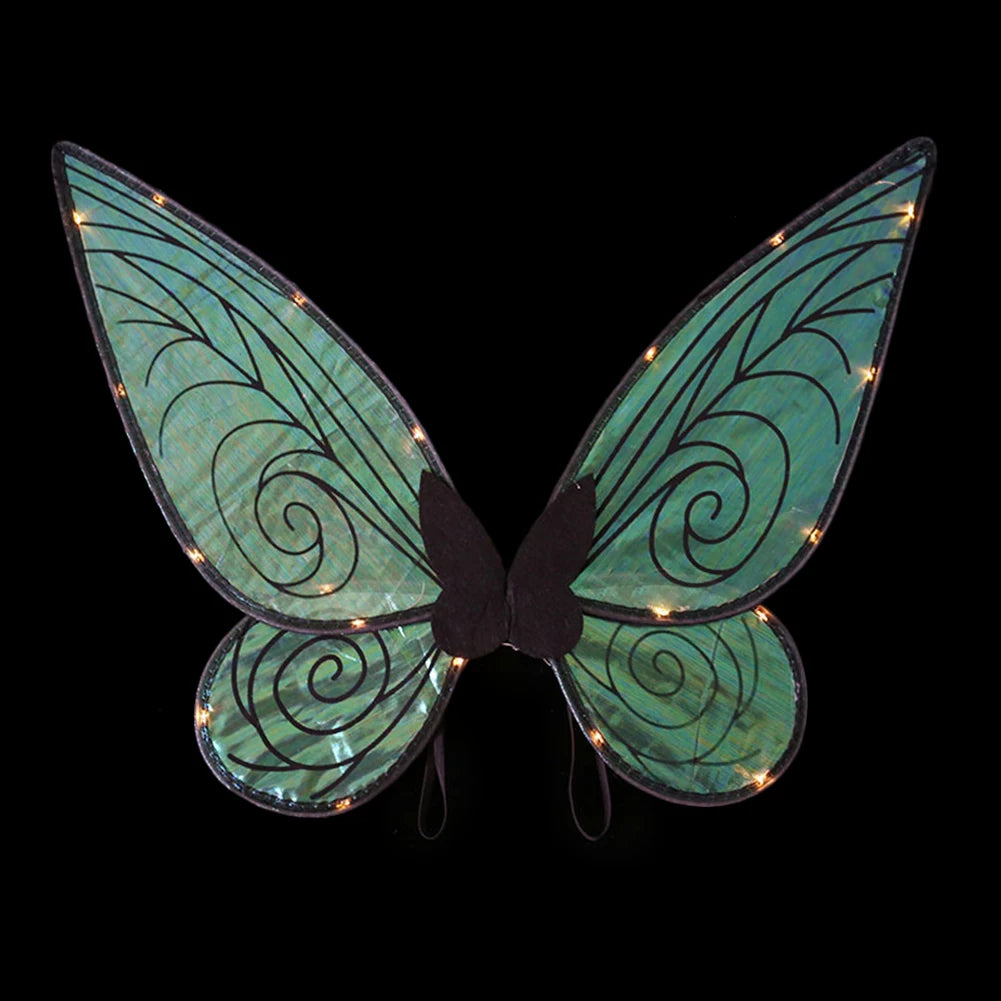 Dress Up Angel Wings LED Fairy Wings Butterfly Sequin Wings Glowing Elf Princess Costume for Kids Girls Christmas Birthday Party