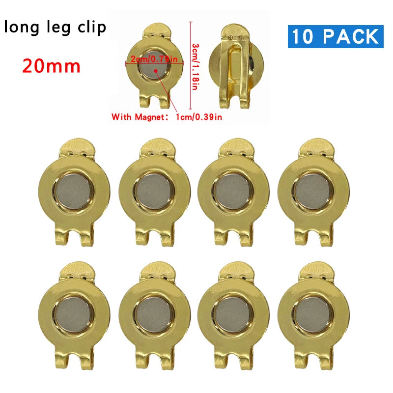 10 Pcs Golf Hat Clip Magnetic Metal Golf Cap Clips Golf Accessories for Golf Ball Mark Marker Drop Ship
