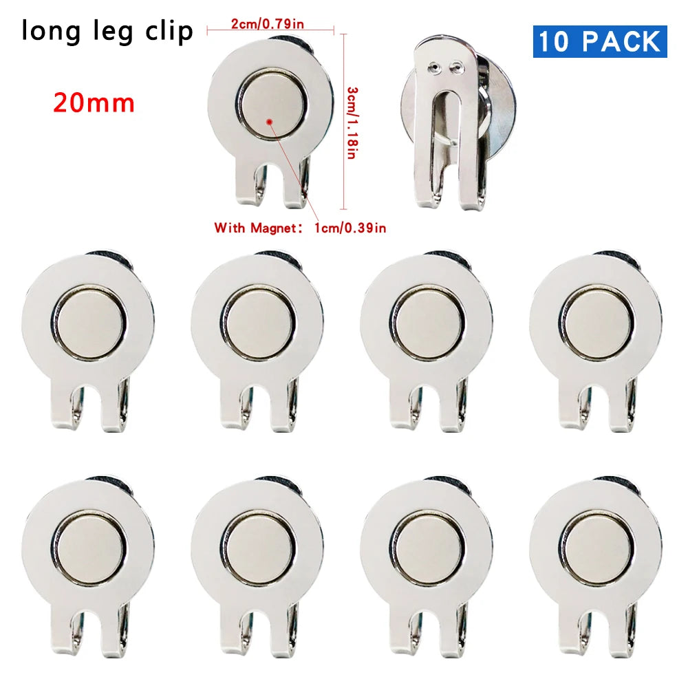 10 Pcs Golf Hat Clip Magnetic Metal Golf Cap Clips Golf Accessories for Golf Ball Mark Marker Drop Ship