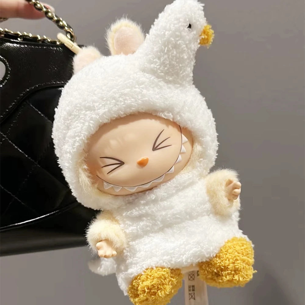 Mini Plush Doll'S Clothes Outfit Accessories for Korea Kpop Exo Labubu V1 V2 Idol Dolls Goose Dinosaur Macaron Clothing Gift