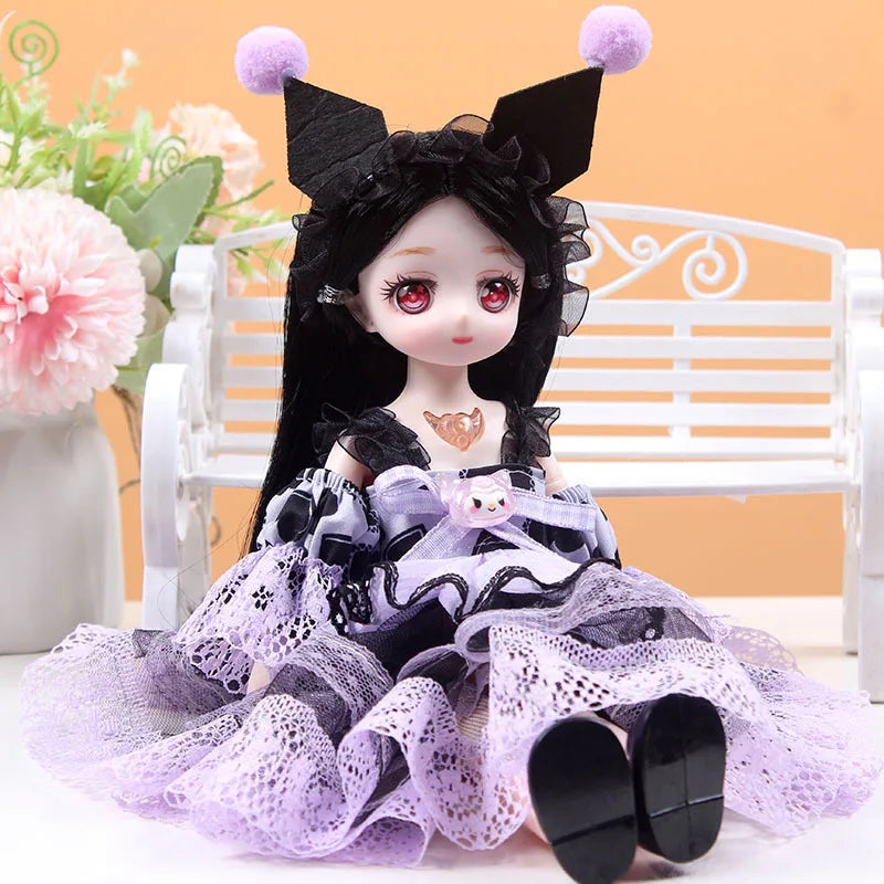 30cm New 1/6 Girl Princess Doll Set 23 Joints Movable 30cm Bjd Doll With Clothes Princess Dress Dolls Girls Birthday Gift Toys
