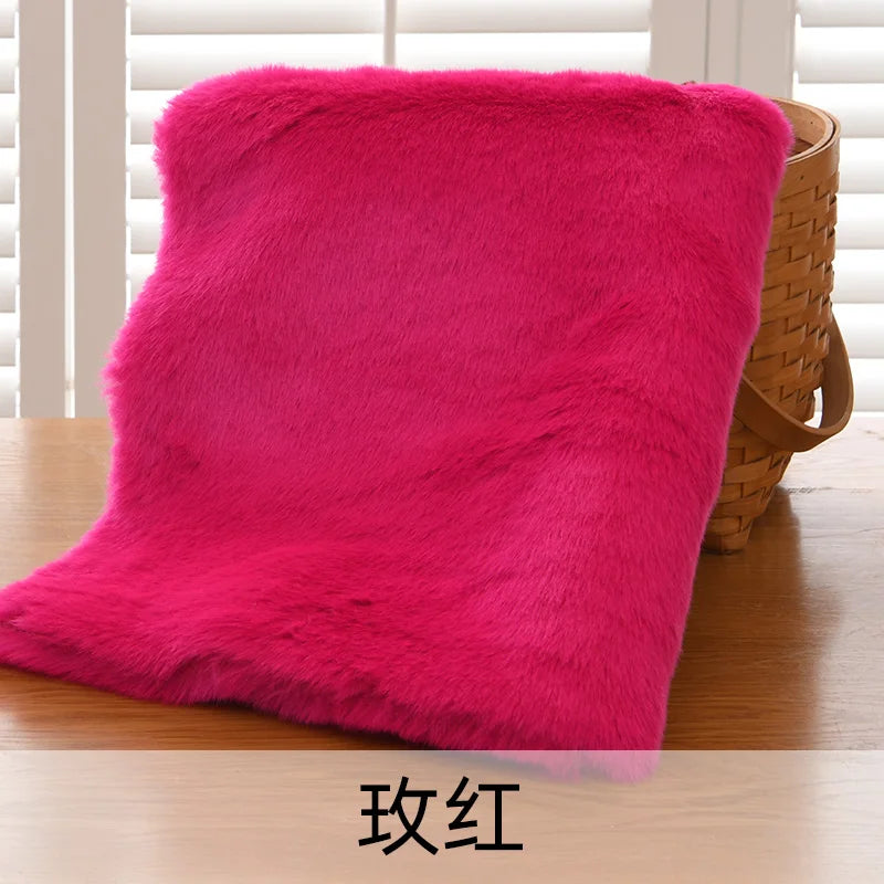 2.5cm Imitation Rabbit Fox Fur Grass Counter Decoration Carpet Clothing Scarf Animal Fur Suit Fabric