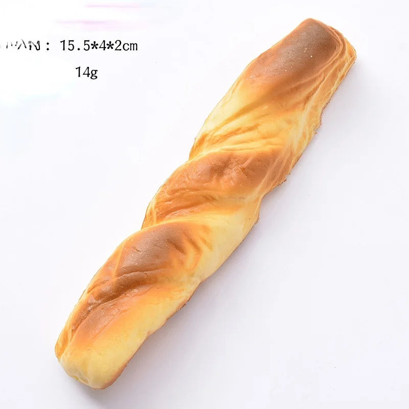 Creative Simulation Bread Toast Donuts Squeeze Stress Relief Toys Spoof Artificial Bread Simulation Food Desktop Decoration