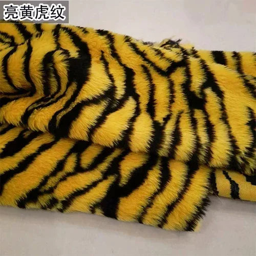 Thickened 1.5cm Fur Length Leopard Print Tiger Print Zebra Print Short Plush Fabric Performance Costume Faux Fur Clothing Fabric