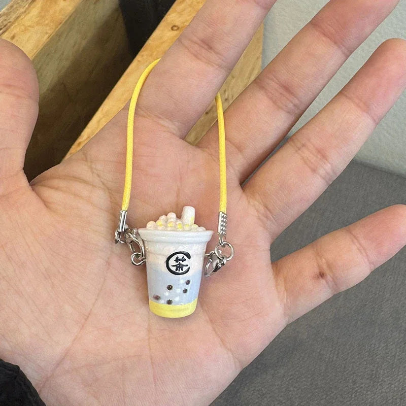 For Labubu 4.0 the Monsters Pin for Love Series Dollhouse Simulation Pendant Milk Tea Cup for 15/17cm Labubu Doll Accessories