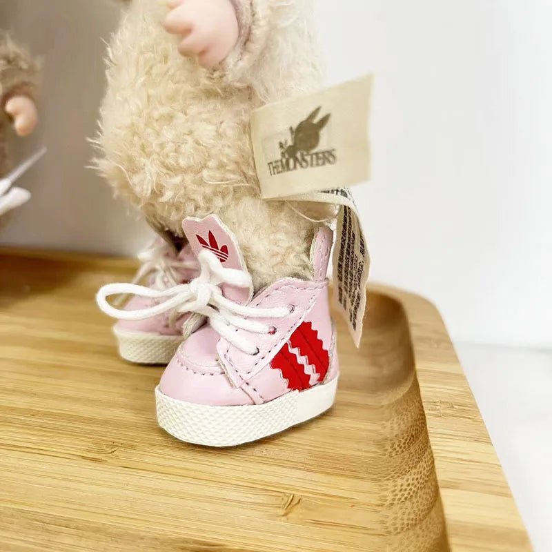 17cm Cute Labubu Leather Shoes Canvas Shoes Sneakers Camera Labubu Doll Shark Accessories Labubu Korea Kpop Exo DIY Girls Gift