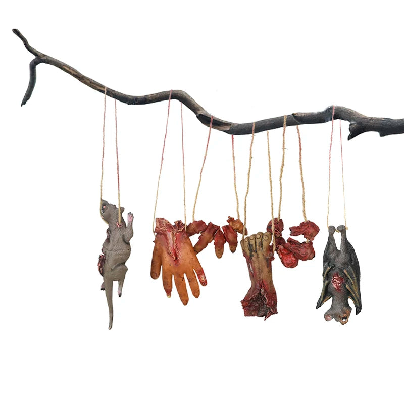 Halloween Realistic Simulation Bat Fake Bloody Mouse Broken Hand Tricky Prop Halloween Party Decoration Haunted House Decor