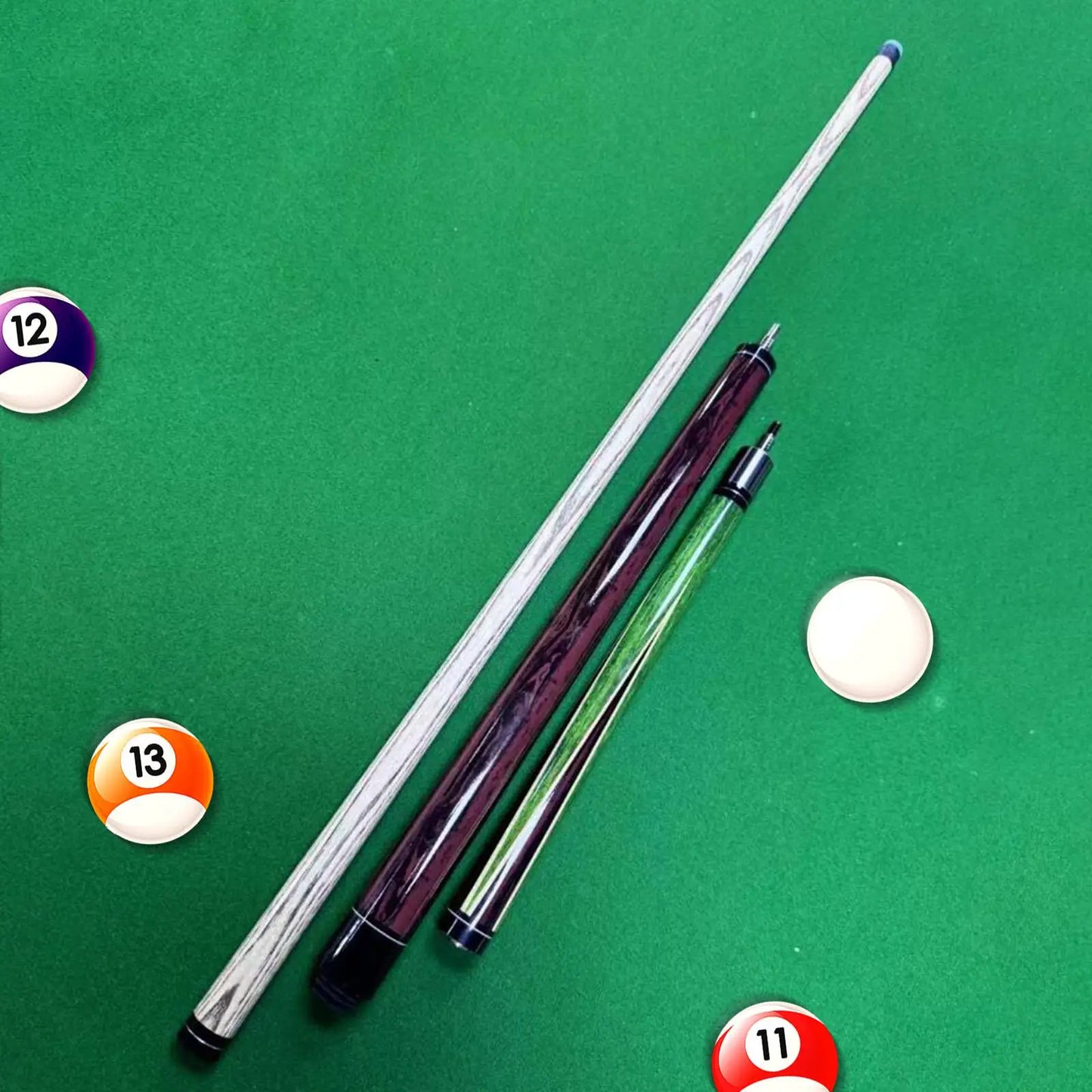 Billiard Pool Cue Stick Split Punch Cue Practice Lightweight Break Jump Cue for Billiard Players Men Women Adults Starters Bars