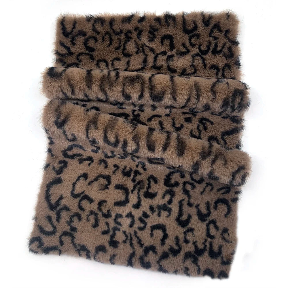 Leopard Print Plush Fabric 25x45cm/160x50cm/160x100cm Faux Fur Fabric 1cm Minky Fabric DIY Handmade/Decoration Sewing Fabric